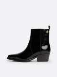 Black Leather Cowboy Boots  Women