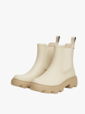 Beige Rubberised Flag Cleat Rain Boots  Women