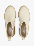 Beige Rubberised Flag Cleat Rain Boots  Women