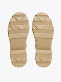 Beige Rubberised Flag Cleat Rain Boots  Women