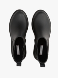 Black Rubberised Flag Cleat Rain Boots  Women
