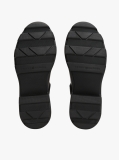 Black Rubberised Flag Cleat Rain Boots  Women