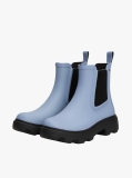 Blue Rubberised Flag Cleat Rain Boots  Women