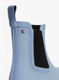 Blue Rubberised Flag Cleat Rain Boots  Women