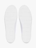 White Canvas Metallic Heel Trainers  Women