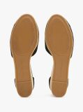 Black Canvas Espadrille Wedge Sandals  Women