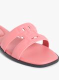 Pink Leather TH Monogram Mules  Women