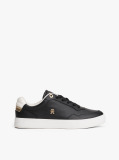 Μαύρο Δερμάτινα Sneakers Με Colour-Pop Λεπτομέρειες  Γυναίκες