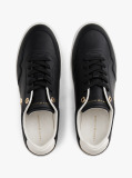 Μαύρο Δερμάτινα Sneakers Με Colour-Pop Λεπτομέρειες  Γυναίκες