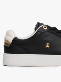 Μαύρο Δερμάτινα Sneakers Με Colour-Pop Λεπτομέρειες  Γυναίκες