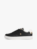 Μαύρο Δερμάτινα Sneakers Με Colour-Pop Λεπτομέρειες  Γυναίκες