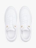 Άσπρο Δερμάτινα Sneakers Με Χρυσές Λεπτομέρειες  Γυναίκες