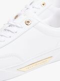 Άσπρο Δερμάτινα Sneakers Με Χρυσές Λεπτομέρειες  Γυναίκες