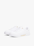 Άσπρο Δερμάτινα Sneakers Με Χρυσές Λεπτομέρειες  Γυναίκες