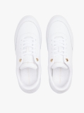 Άσπρο Δερμάτινα Sneakers Με Χρυσές Λεπτομέρειες  Γυναίκες