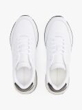 White Leather Gold-Tone Trim Fine Cleat Trainers  Women