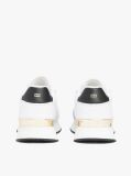 White Leather Gold-Tone Trim Fine Cleat Trainers  Women