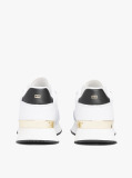 White Leather Gold-Tone Trim Fine Cleat Trainers  Women
