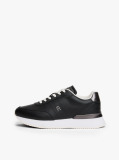 Black Leather Gold-Tone Trim Fine Cleat Trainers  Women