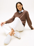White Leather TH Monogram Colour-Pop Trainers  Women