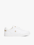Άσπρο TH Monogram Δερμάτινα Sneakers  Γυναίκες