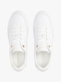 Άσπρο TH Monogram Δερμάτινα Sneakers  Γυναίκες