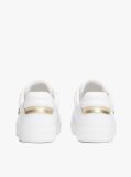 Άσπρο TH Monogram Δερμάτινα Sneakers  Γυναίκες