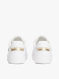 Άσπρο TH Monogram Δερμάτινα Sneakers  Γυναίκες