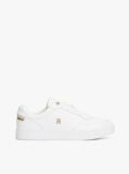 Άσπρο TH Monogram Δερμάτινα Sneakers  Γυναίκες