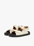 Beige TH Monogram Leather Cleat Sandals  Women