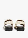 Beige TH Monogram Leather Cleat Sandals  Women