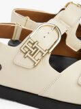 Beige TH Monogram Leather Cleat Sandals  Women
