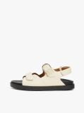 Beige TH Monogram Leather Cleat Sandals  Women