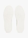 White Leather Platform Court Trainers  Women