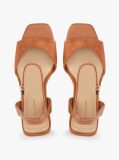 Brown TH Monogram Leather Wedge Sandals  Women