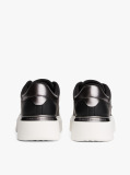 Black Chic Platform Sneaker Gold  Women