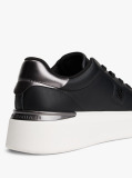 Black Chic Platform Sneaker Gold  Women