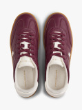 Brown Heritage Shiny Leather Trainers  Women