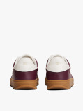 Brown Heritage Shiny Leather Trainers  Women