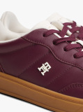 Brown Heritage Shiny Leather Trainers  Women