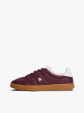 Brown Heritage Shiny Leather Trainers  Women