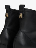 Μαύρο Δερμάτινα TH Monogram Μποτάκια  Γυναίκες
