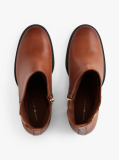 Brown Leather TH Monogram Horsebit Ankle Boots  Women