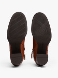 Brown Leather TH Monogram Horsebit Ankle Boots  Women