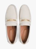 Μπεζ TH Monogram Δερμάτινα Loafers Με Διακοσμητική Αλυσίδα  Γυναίκες