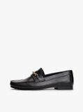 Μαύρο TH Monogram Δερμάτινα Loafers Με Διακοσμητική Αλυσίδα  Γυναίκες