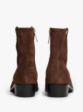 Brown Suede Pointed Toe Ankle Boots  Women