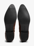 Brown Suede Pointed Toe Ankle Boots  Women