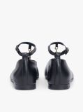 Black Leather T-Bar Chain Ballerinas  Women