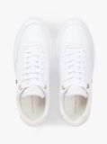 Άσπρο Δερμάτινα Sneakers Με Μίξη Υφών  Γυναίκες
